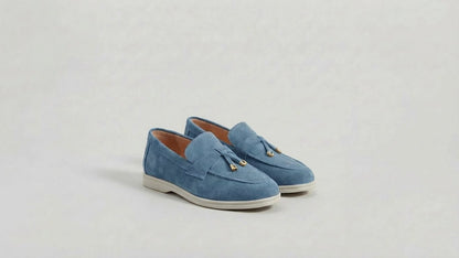 LÉORA Camille — Mocassin en daim bordeaux