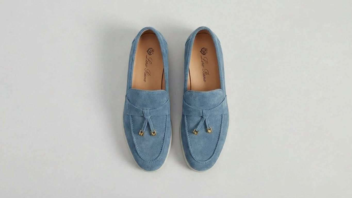 LÉORA Camille — Mocassin en daim bordeaux