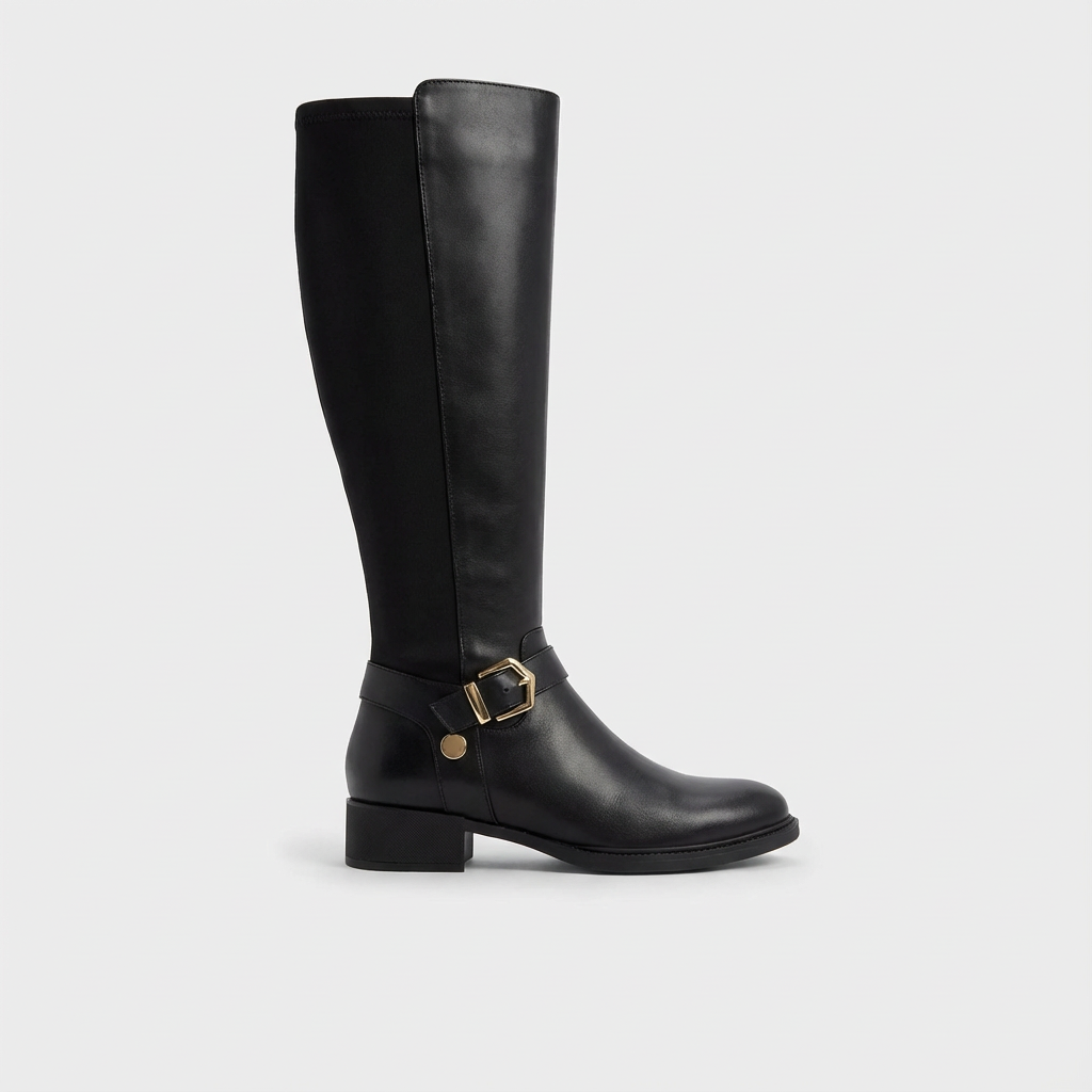 LÉORA Noémie — Botte haute en cuir noir