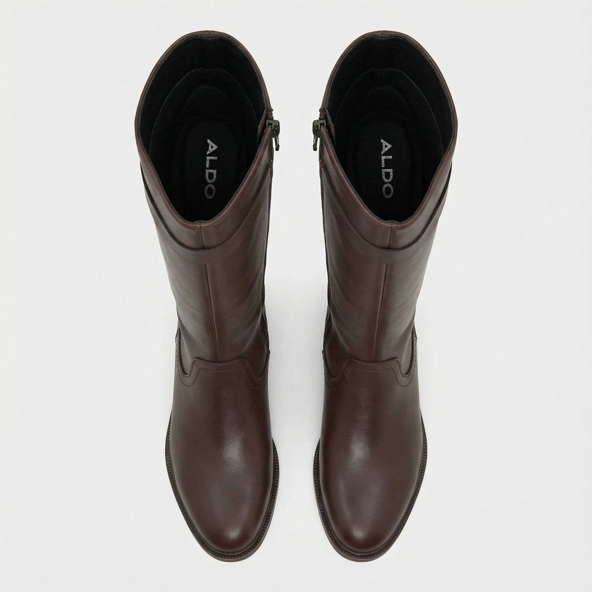 LÉORA Sofia — Botte haute en cuir marron