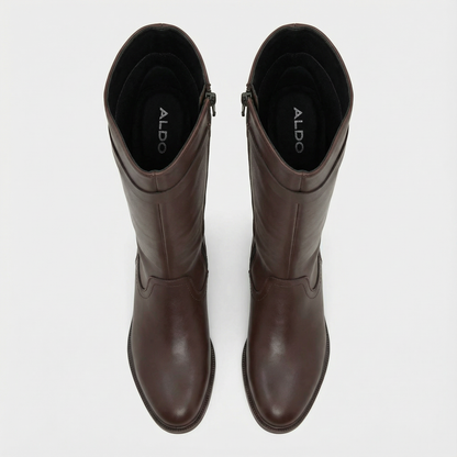 LÉORA Sofia — Botte haute en cuir marron