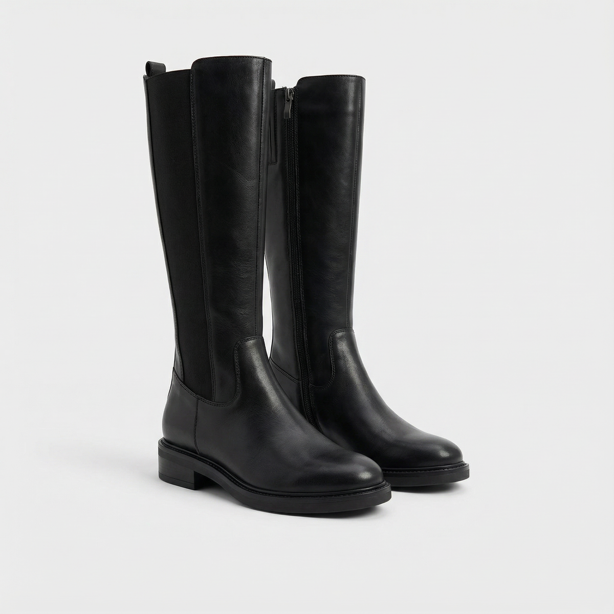 NOÉMIE — Bottes hautes en cuir noir