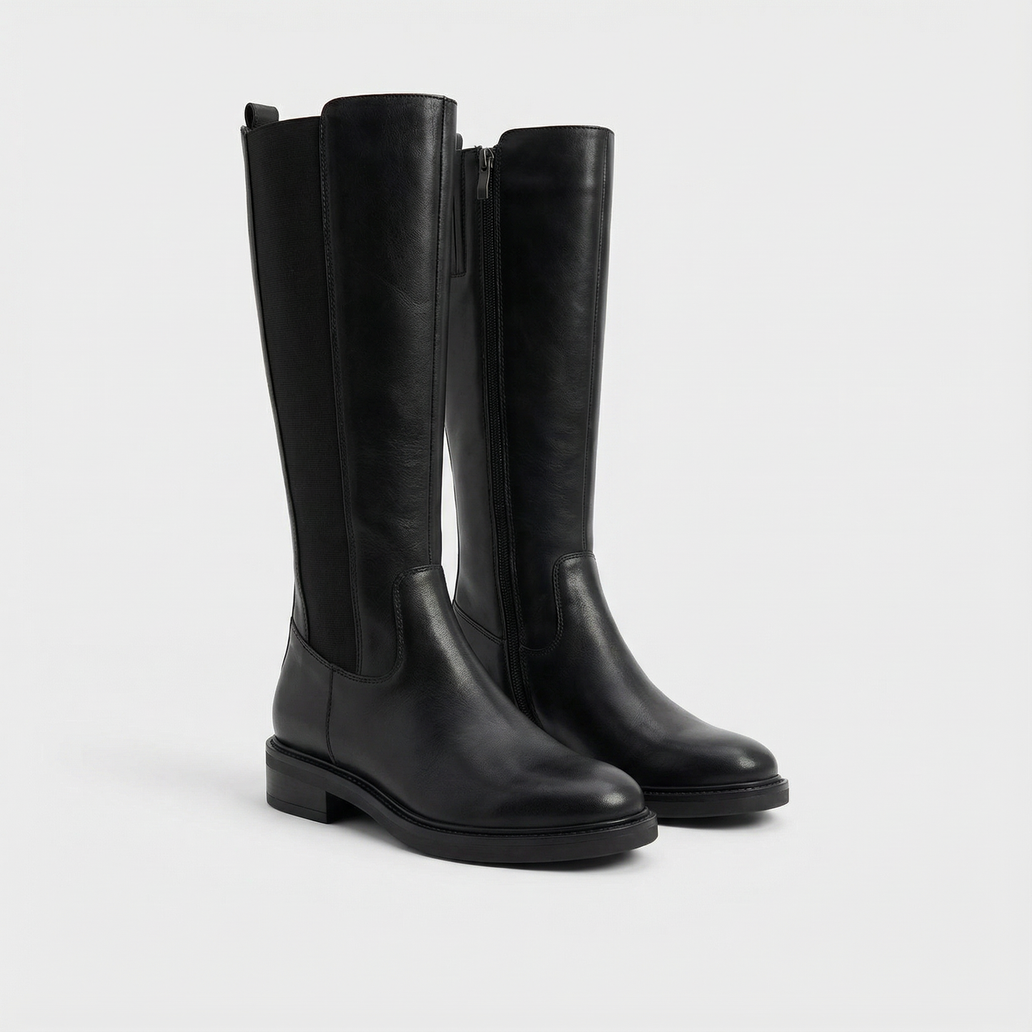 NOÉMIE — Bottes hautes en cuir noir