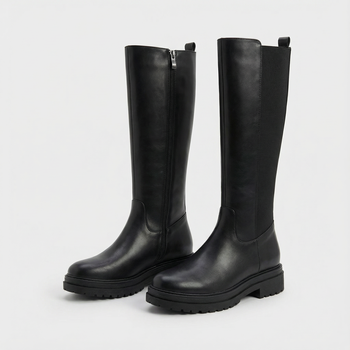 NOÉMIE — Bottes hautes en cuir noir