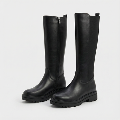 NOÉMIE — Bottes hautes en cuir noir